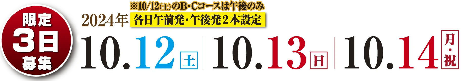 3月29日、30日の限定募集！